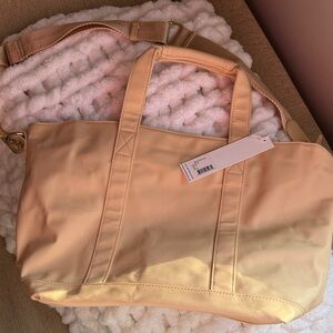 VIRAL Stoney Clover Lane Cream Crossbody Tote with Gold Hardware